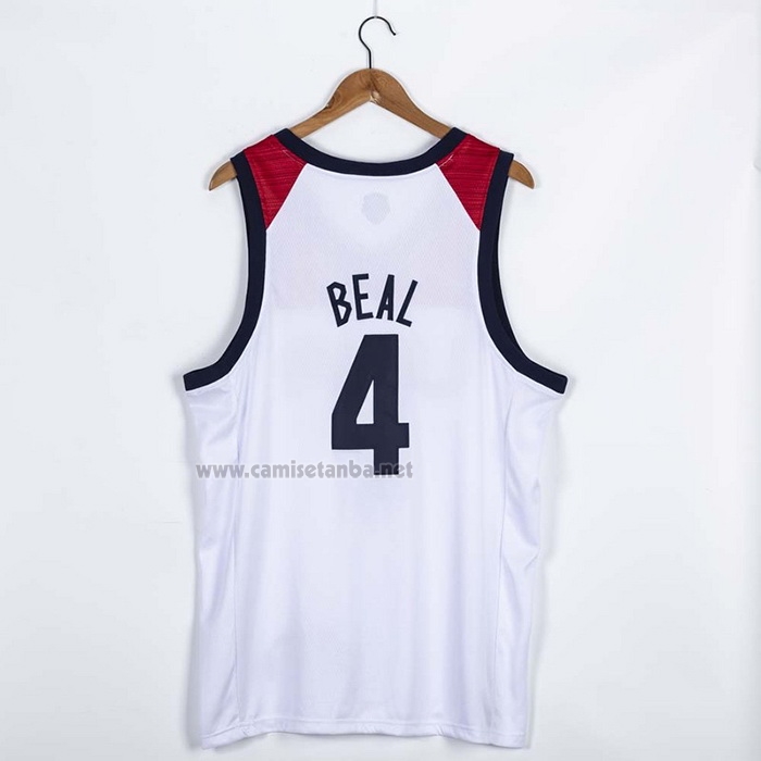 Camiseta USA 2021 Bradley Beal #4 Blanco